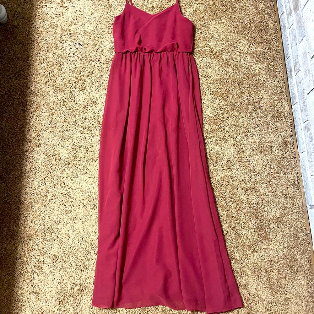 Wine Colored Dress.